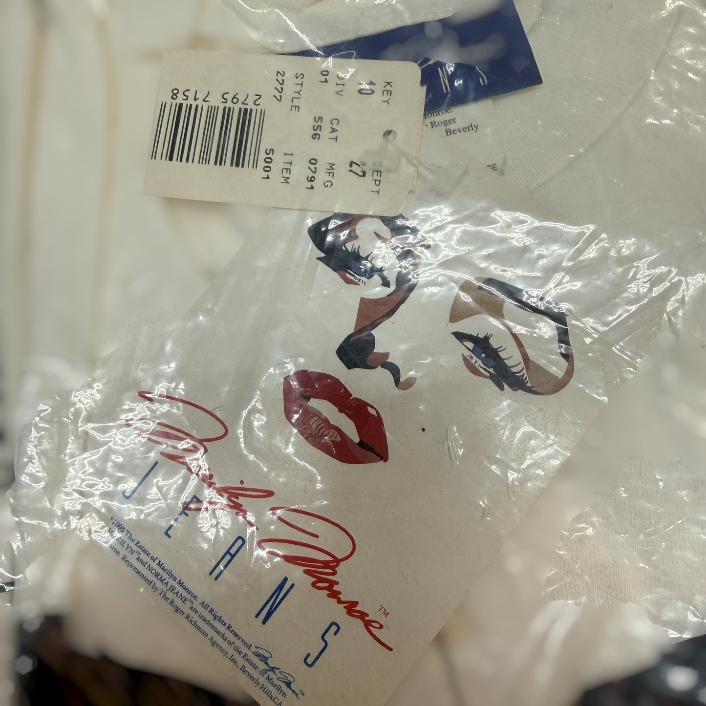 MARILYN MONROE 90s Abstract Face Deadstock T-Shirt Size XL