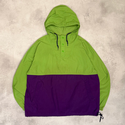 OLD GAP 90s Nylon Lime Green/Purple Size M