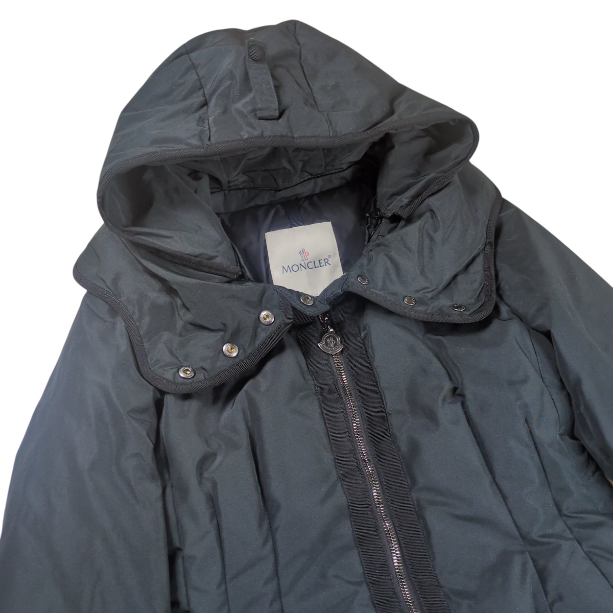 Moncler SAISSAC GIUBBOTTO Black Hooded Down Coat Size 00