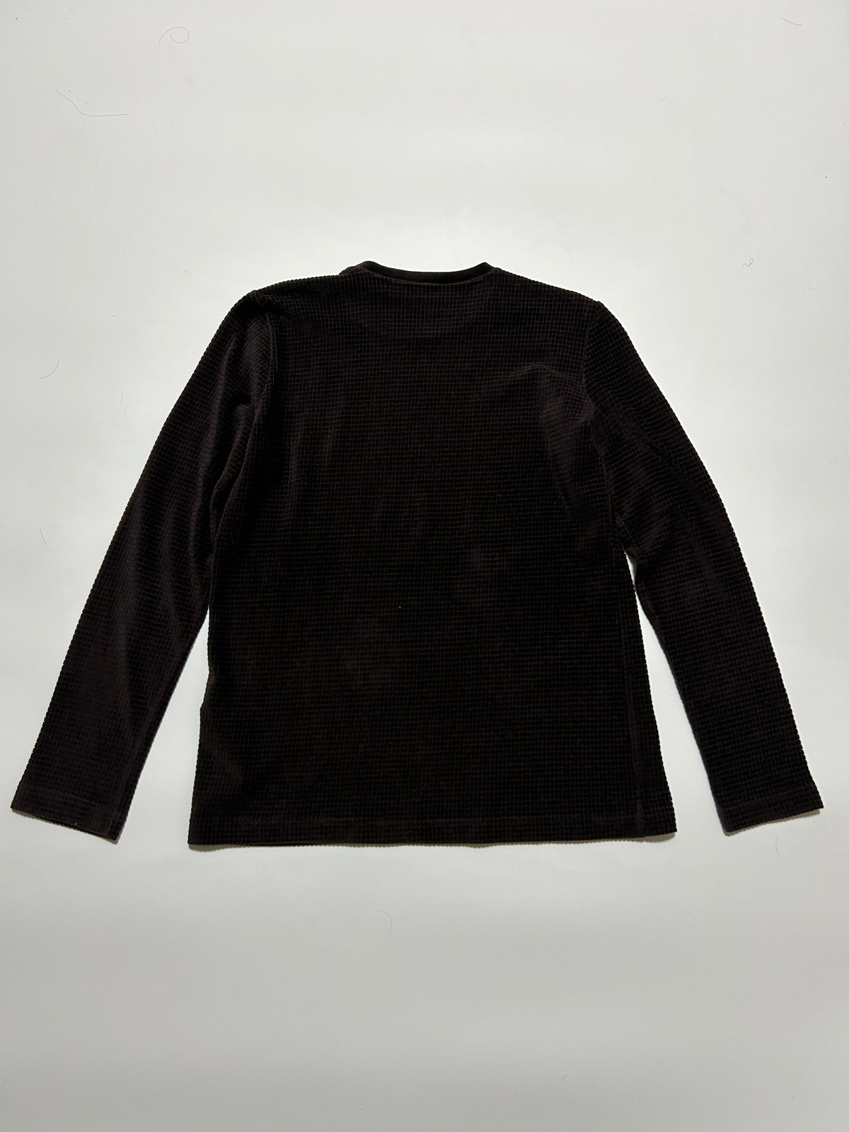 ARMANI JEANS 1990s Thermal Long Sleeve Top Dark Brown Size 42