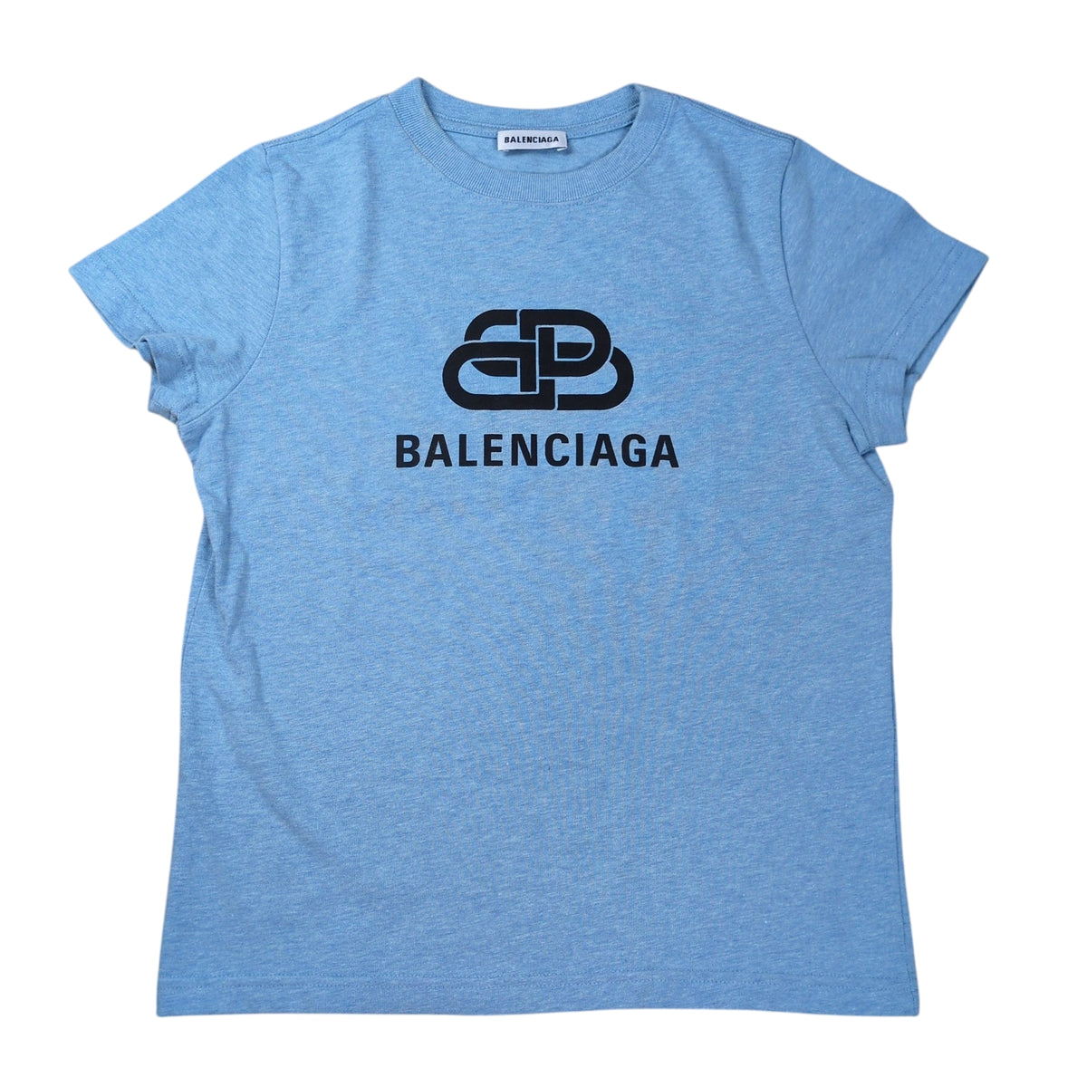 BALENCIAGA BB Logo Printed Cotton T-Shirt Size XS