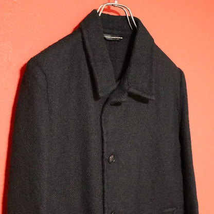 Yohji Yamamoto Y's Inside-Out Wool Chesterfield Coat Size 1
