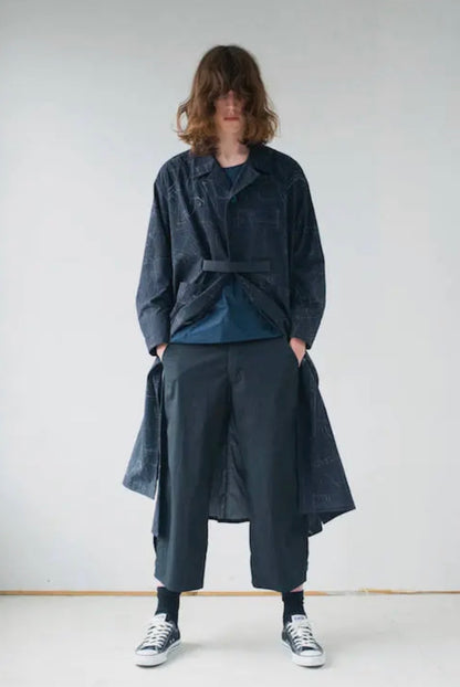 SHINYA KOZUKA 16SS Blue Nylon Long Trench Coat