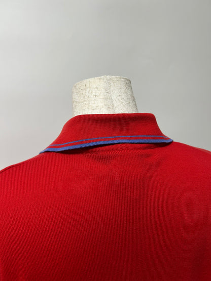 GIANNI VERSACE 1990s Red Cotton Polo Shirt