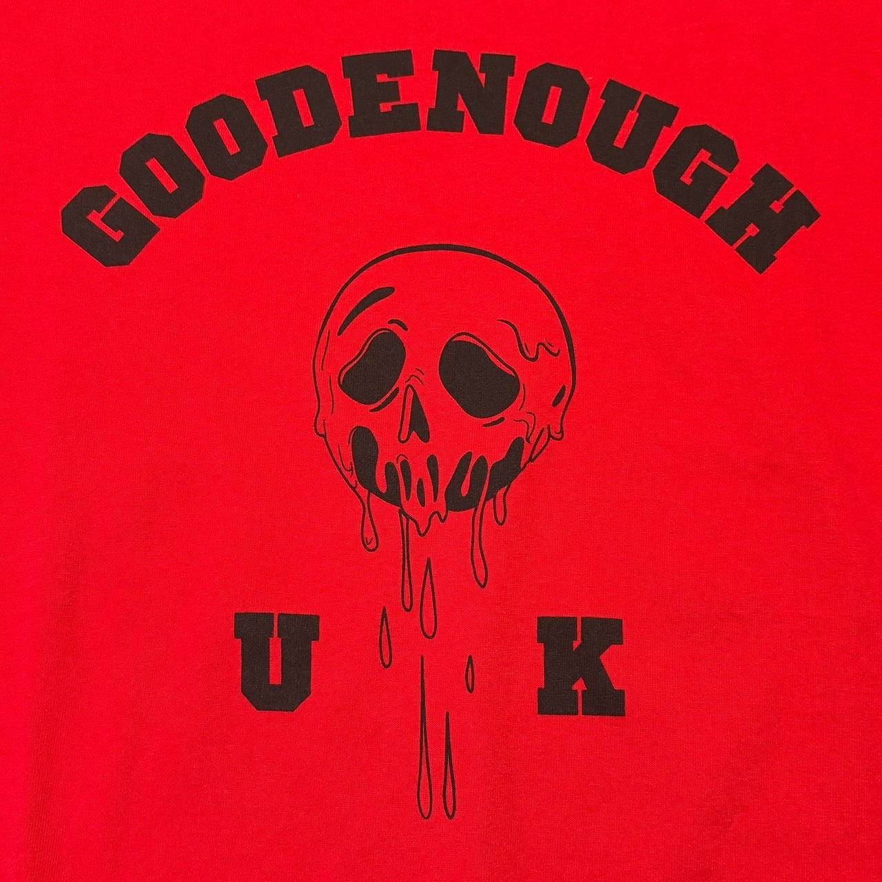 Japanese Brand GOODENOUGHUK Red Skull S/S Tee Size M