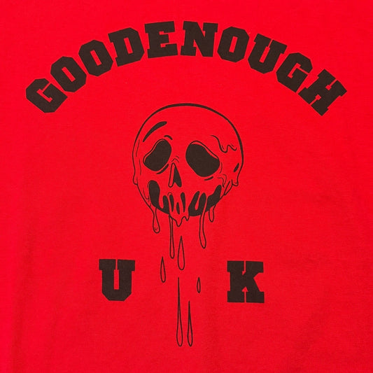 Japanese Brand GOODENOUGHUK Red Skull S/S Tee Size M