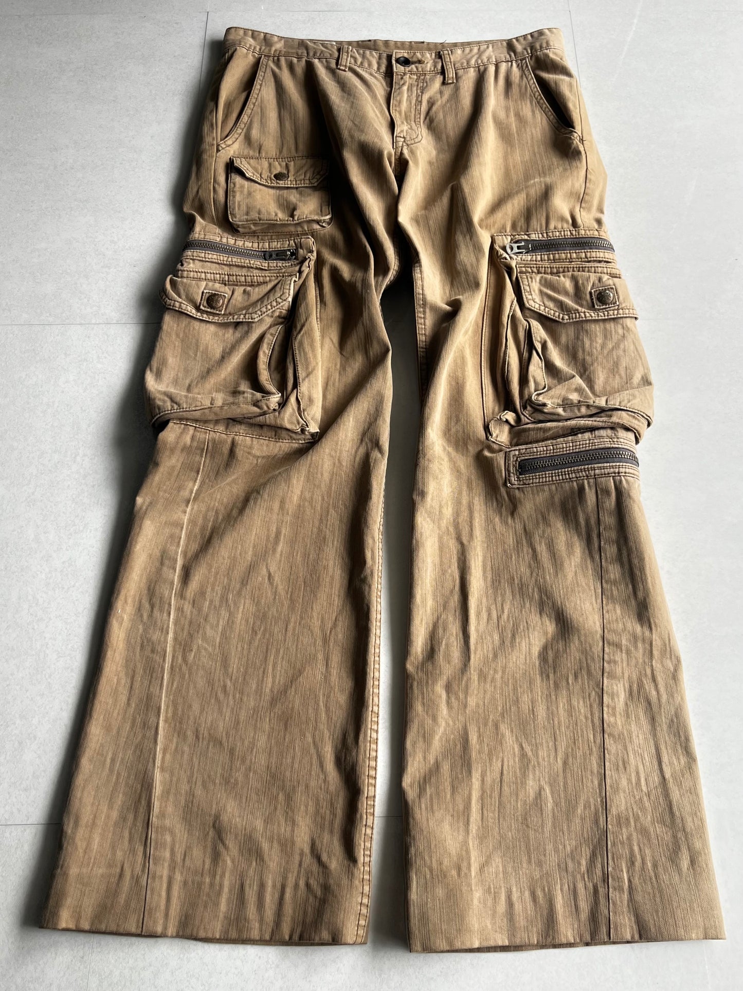 Vintage Y2K Gimmick Cargo Pants Beige Size 40