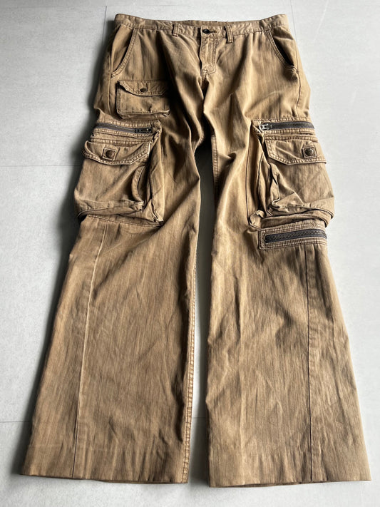 Vintage Y2K Gimmick Cargo Pants Beige Size 40