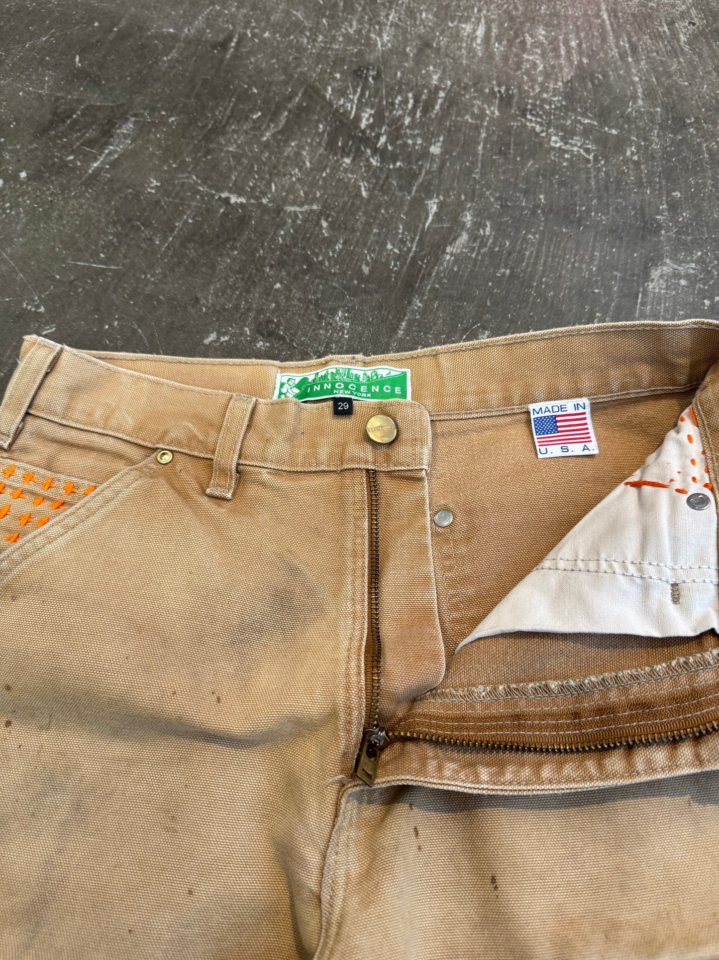 Vintage INNOCENCE NY Beige Cotton Pants Size 29