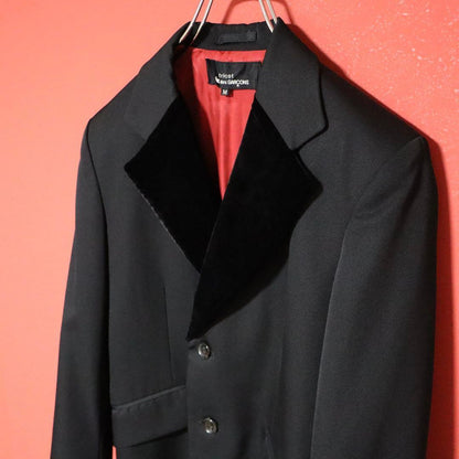 tricot COMME des GARCONS 02AW Velour Jacket Black Size M