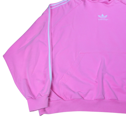 BALENCIAGA x adidas Logo Oversized Hoodie Pink Size 4