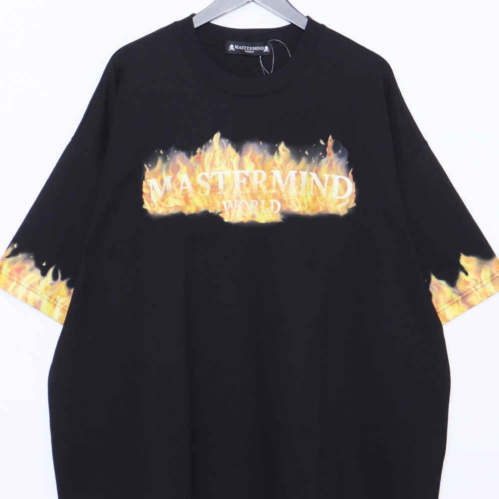 MASTERMIND JAPAN 24SS Fire Print T-Shirt Black Size M