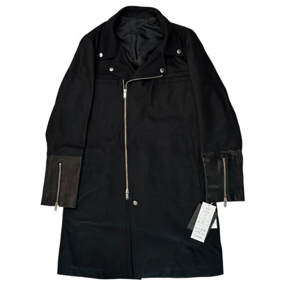 John UNDERCOVER 15AW Leather Trim Wool Rider's Coat Size 2