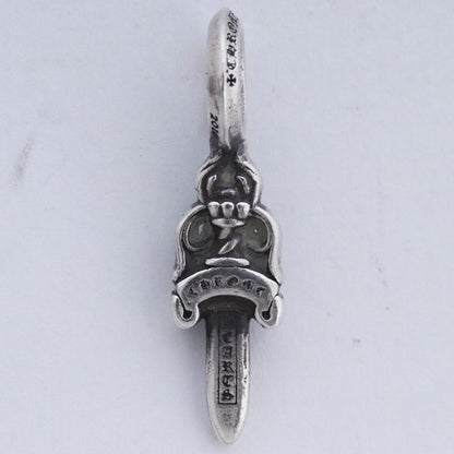 HEARTS STACK DAGGER V2 Dagger Charm Silver Size F