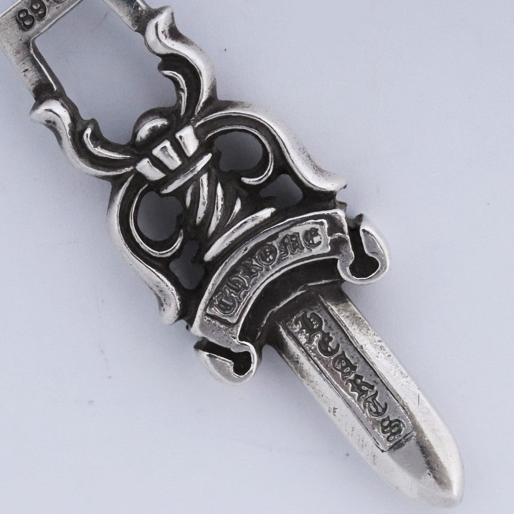 CHROME HEARTS Dagger Pendant Necklace Silver Size #10