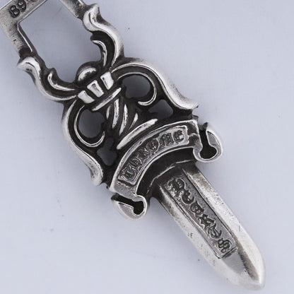 CHROME HEARTS Dagger Pendant Necklace Silver Size #10