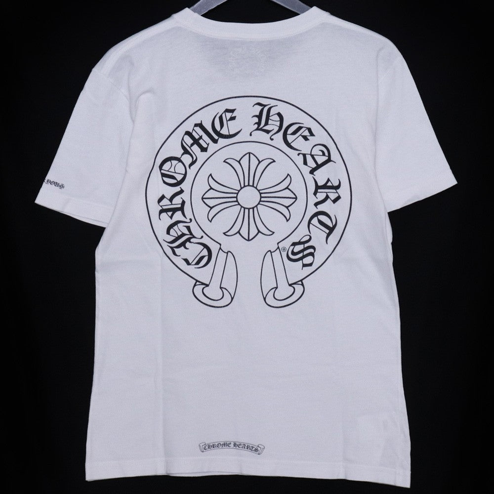 CHROME HEARTS Horseshoe Print T-Shirt White Size S