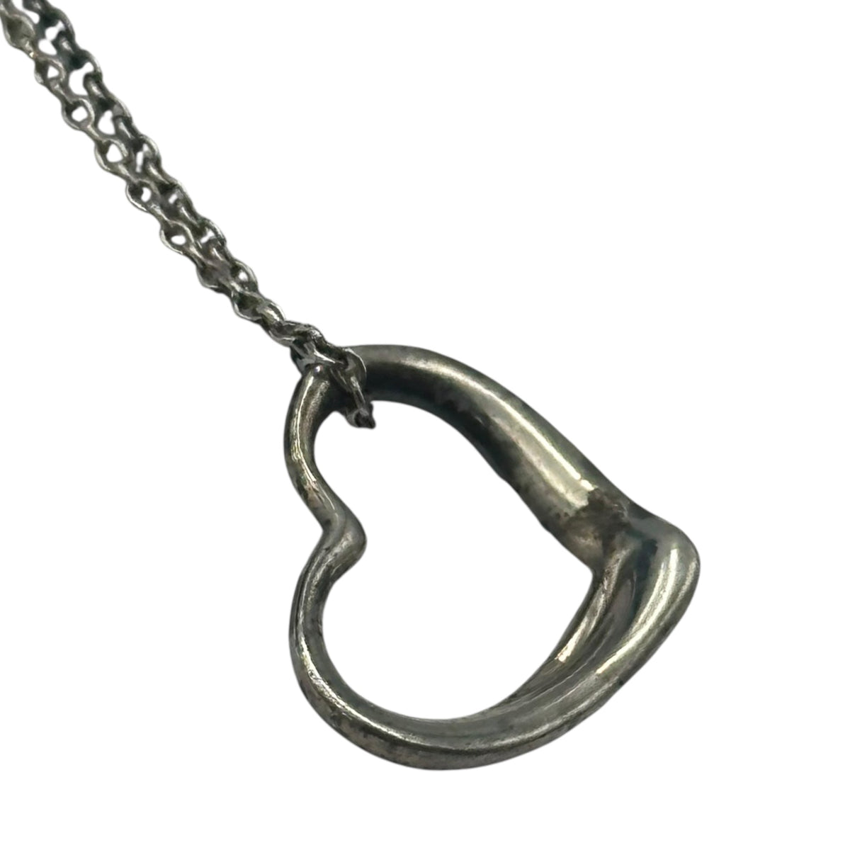 TIFFANY & CO. Elsa Peretti Open Heart Necklace Silver 925