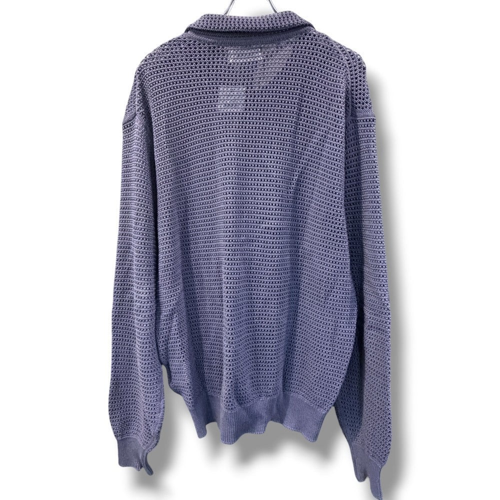 ERNIE PALO Mesh Knit Cardigan Navy Size 46