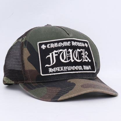 CHROME HEARTS Fuck Camo Trucker Cap Size F