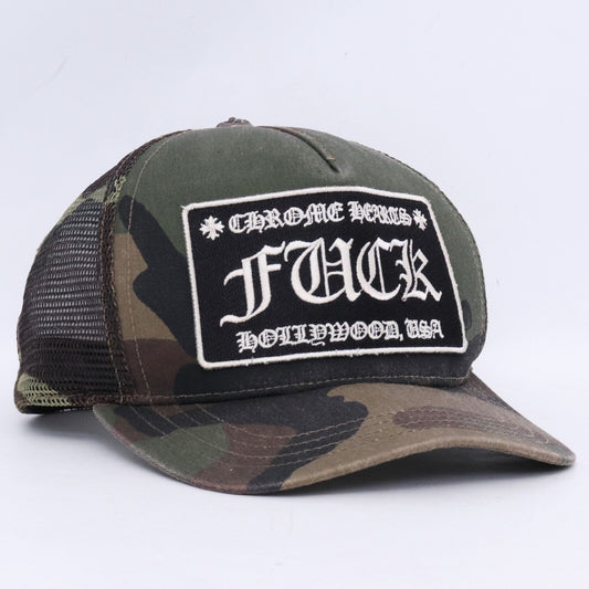 CHROME HEARTS Fuck Camo Trucker Cap Size F