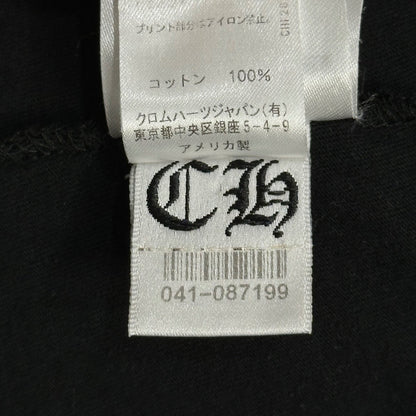 CHROME HEARTS Neck Logo Cotton T-Shirt Black/Blue Size XL