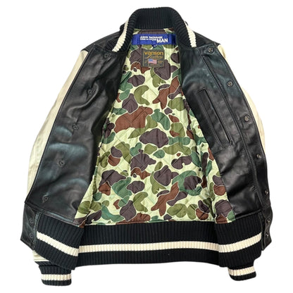 COMME des GARCONS JWM x Vanson Jacket Black/White Size XS