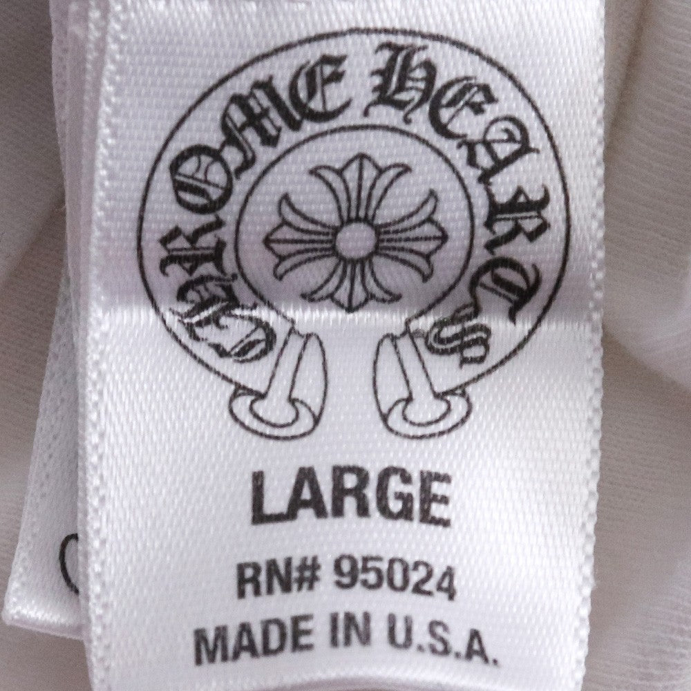 CHROME HEARTS OLD Sleeve Cross Print T-Shirt White Size L
