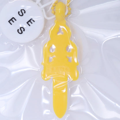CHROME HEARTS Rubber Large Dagger Pendant Necklace Size F
