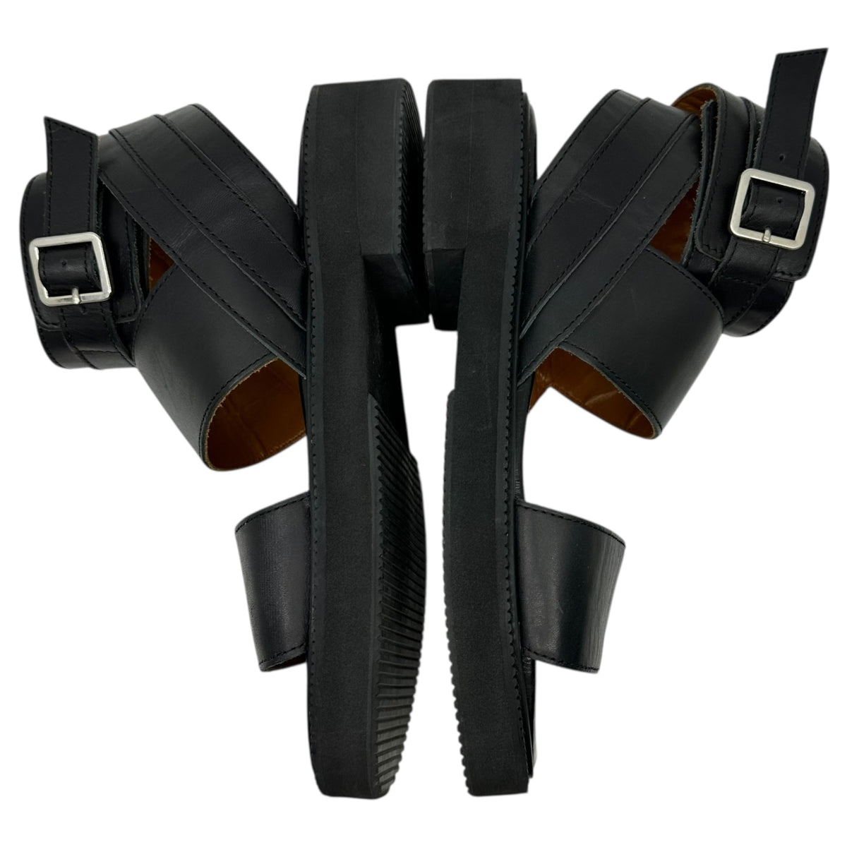 COMME des GARCONS JUNYA WATANABE Leather Sandals Size M