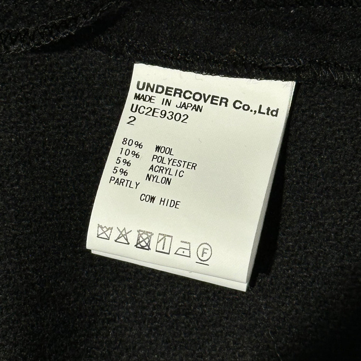 UNDERCOVER 25AW Archive Reissue Short Coat Black Size 2