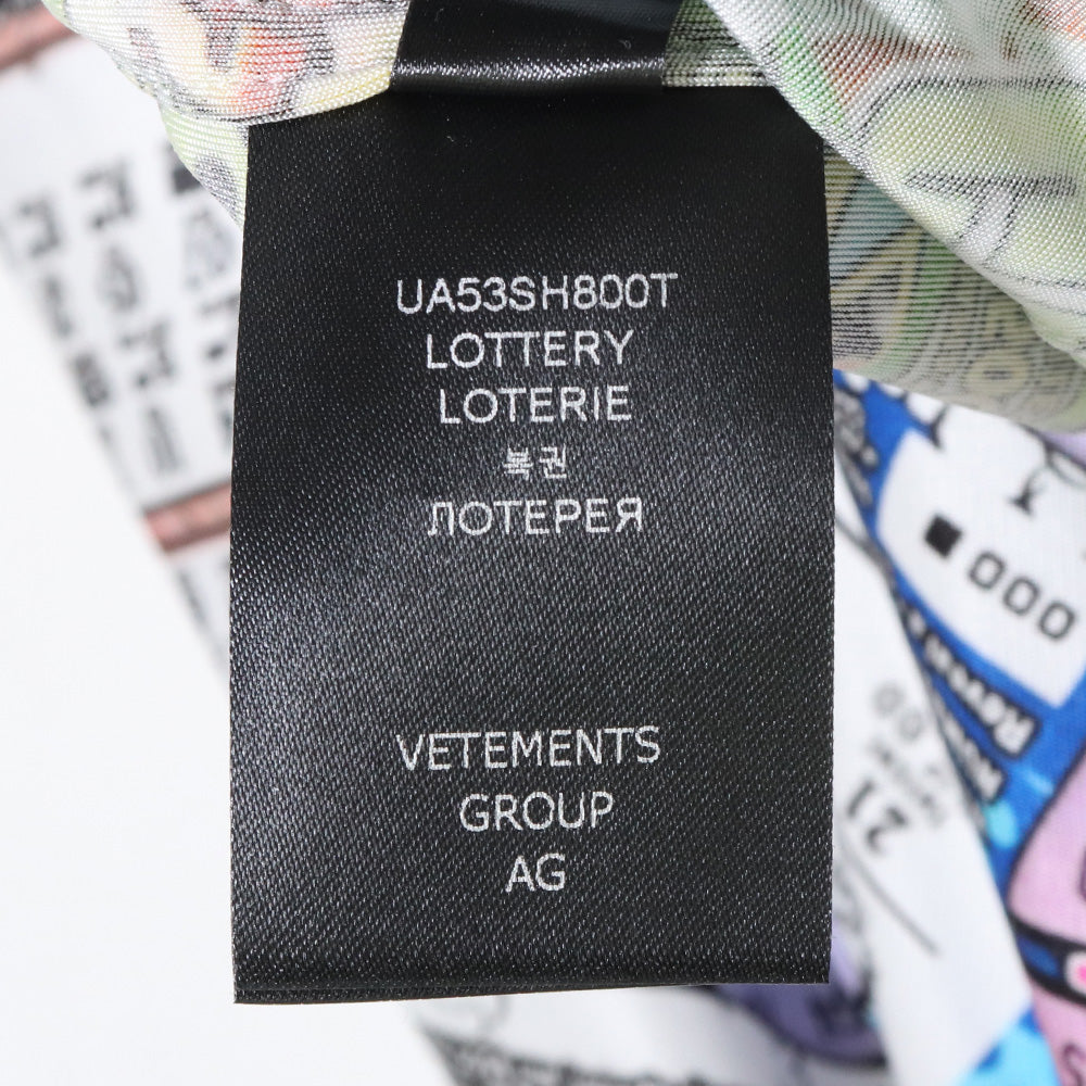 VETEMENTS 22AW Lottery Fluid Jersey Shirt Multi Size S