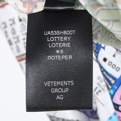 VETEMENTS 22AW Lottery Fluid Jersey Shirt Multi Size S