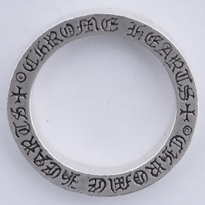 CHROME HEARTS 3mm Spacer Plain Sapphire Silver Ring Size ONE SIZE