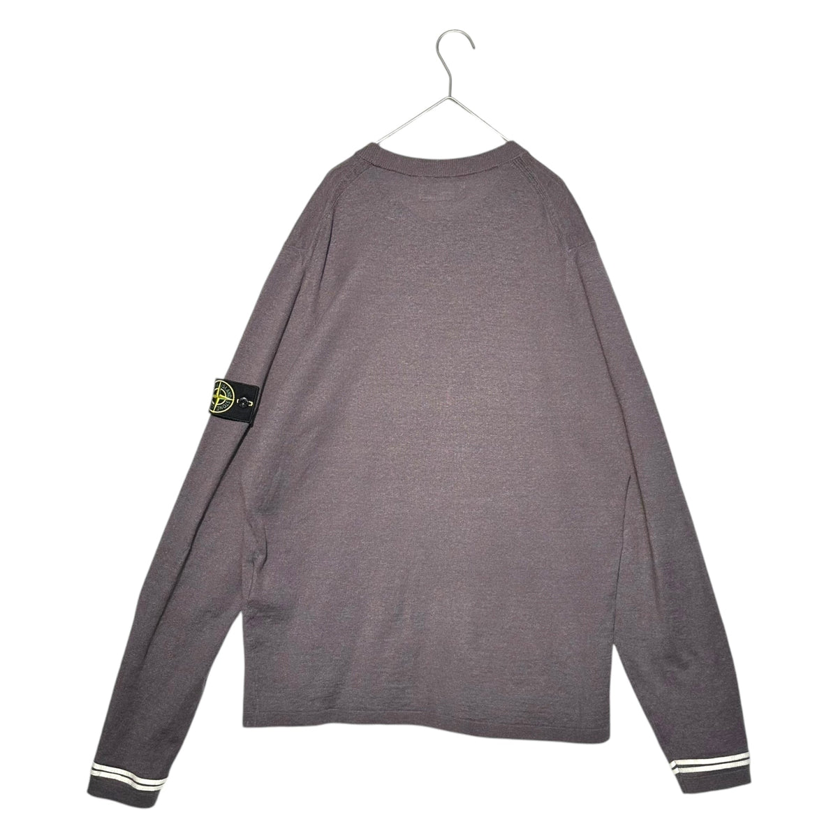 STONE ISLAND 19SS Linen Sleeve Line Crew Knit T-Shirt Size L