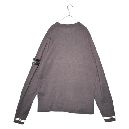STONE ISLAND 19SS Linen Sleeve Line Crew Knit T-Shirt Size L