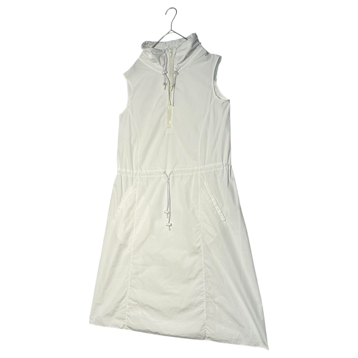 MAISON MARGIELA 19SS Half-Zip Drawstring Dress White Size 38