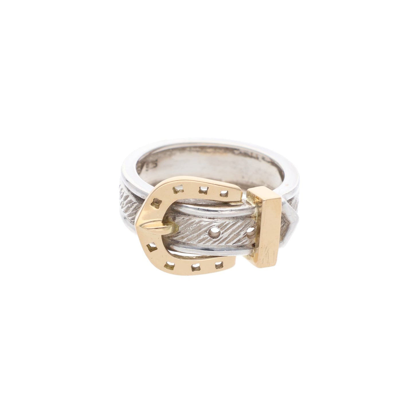 Hermes HERMÈS Silver Gold 925 Ring Multi