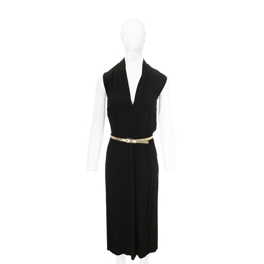 Maison Martin Margiela 08AW Black Midi Dress Size 40
