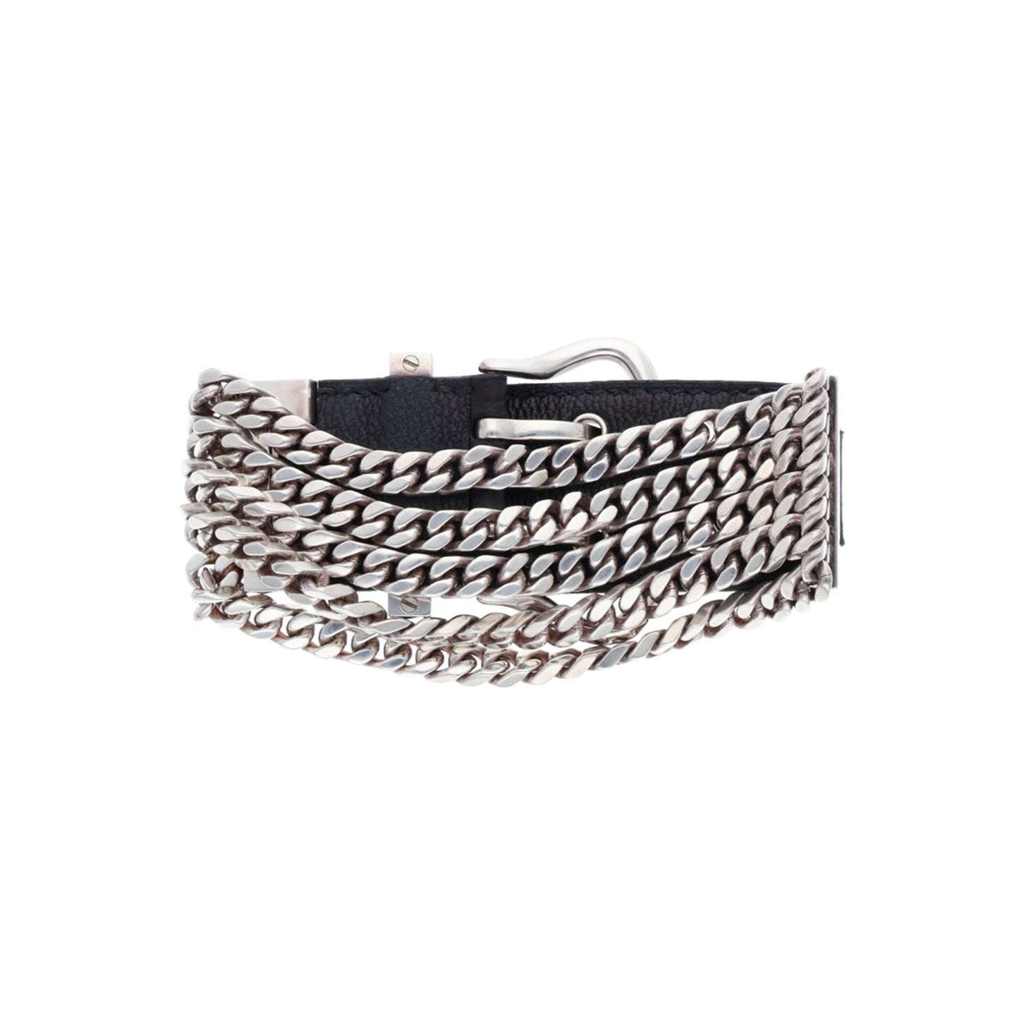 Hermes HERMÈS Silver Black 925 Bracelet
