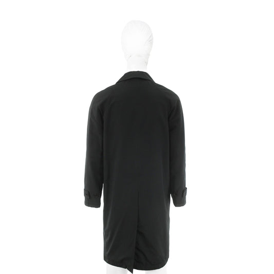 Helmut Lang Black Nylon Blend Coat Size 44