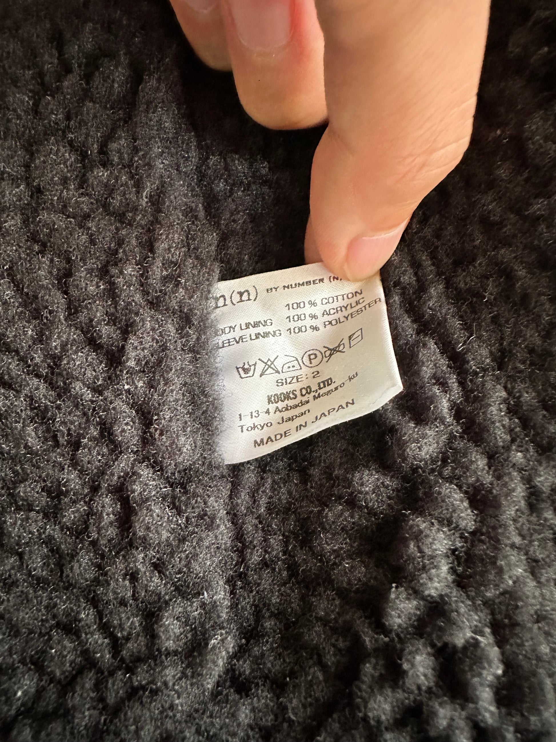 Number (N)ine - NUMBER (N)INE Boa Ranch Coat Dark Navy 2