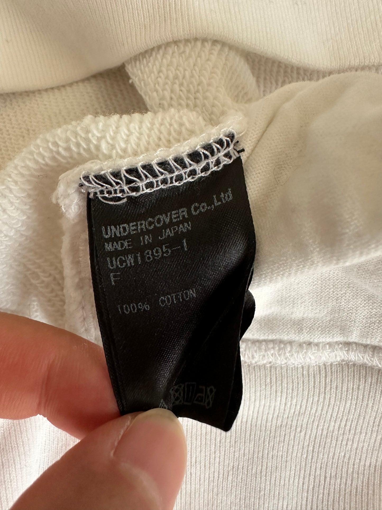 Cropped Sweatshirts White Undercover Logo Heart