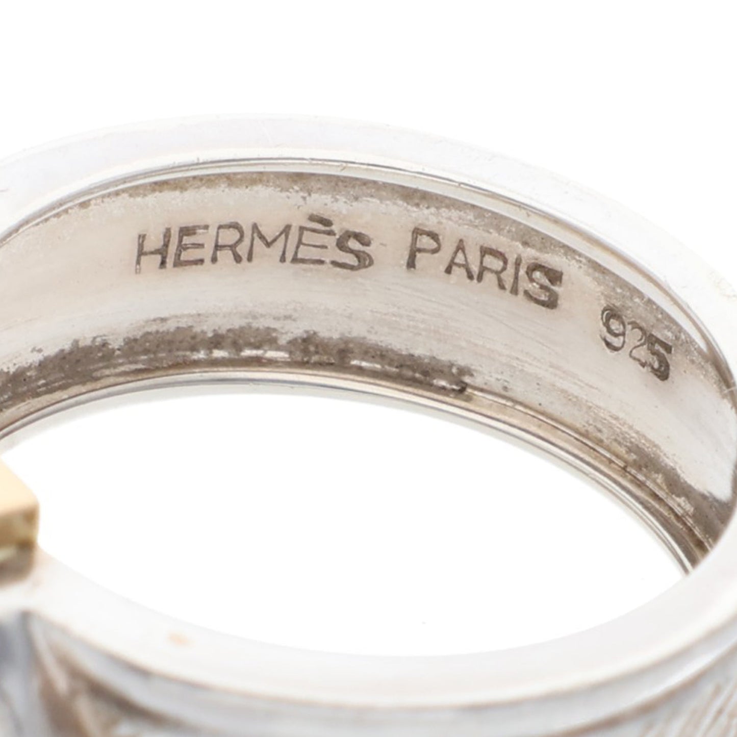 Hermes HERMÈS Silver Gold 925 Ring Multi