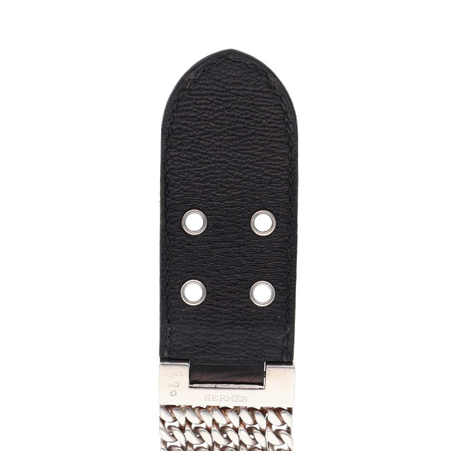 Hermes HERMÈS Silver Black 925 Bracelet