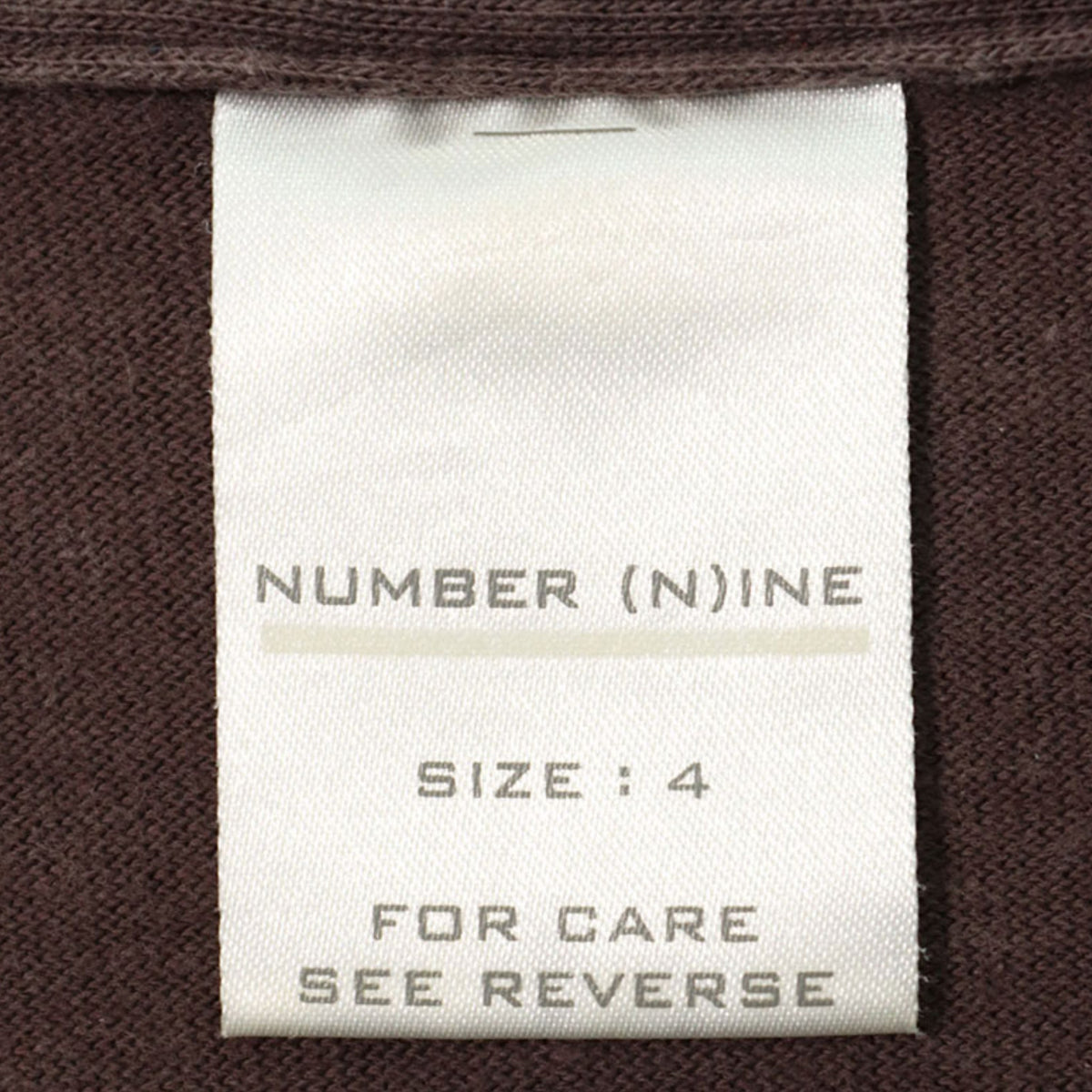 NUMBER (N)INE 2002 A/W Brown Jacket Size 4