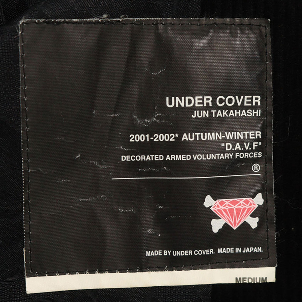 UNDERCOVER 2001 A/W Black Cotton Polyurethane Jacket Size M