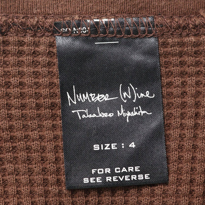 NUMBER (N)INE Cotton Long Sleeve Shirt Brown Size 4