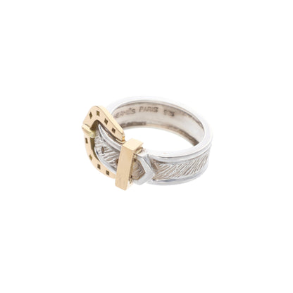 Hermes HERMÈS Silver Gold 925 Ring Multi