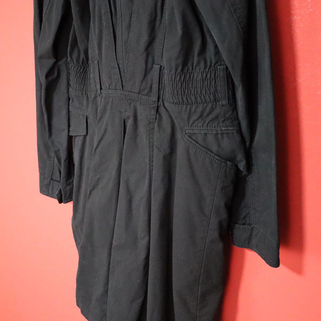 Armani Exchange Zip Design Long Coat Black Size S